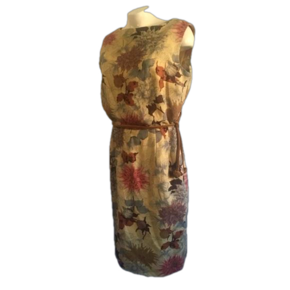 JERRY GREENWALD JUNIOR VTG. Floral sleeveless Dress SZ 15